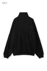 AVANI Recrafted Cashmere Patchwork Full-Zip Jersey Black – Size 3