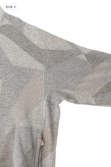 AVANI Recrafted Cashmere Patchwork Full-Zip Jersey Gray – Size 2