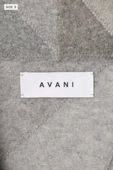 AVANI Recrafted Cashmere Patchwork Full-Zip Jersey Gray – Size 3