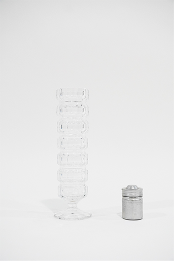 ビンテージ　クリスタル　フラワーベース　Vintage crystal flower vase　220516CR-002-25