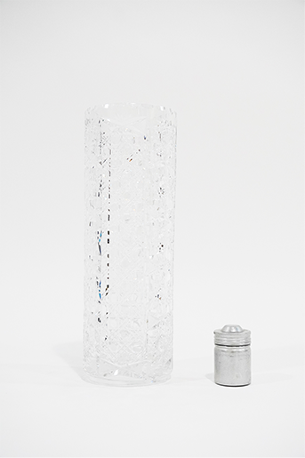ビンテージ　クリスタル　フラワーベース　Vintage crystal flower vase220516CR-003-35