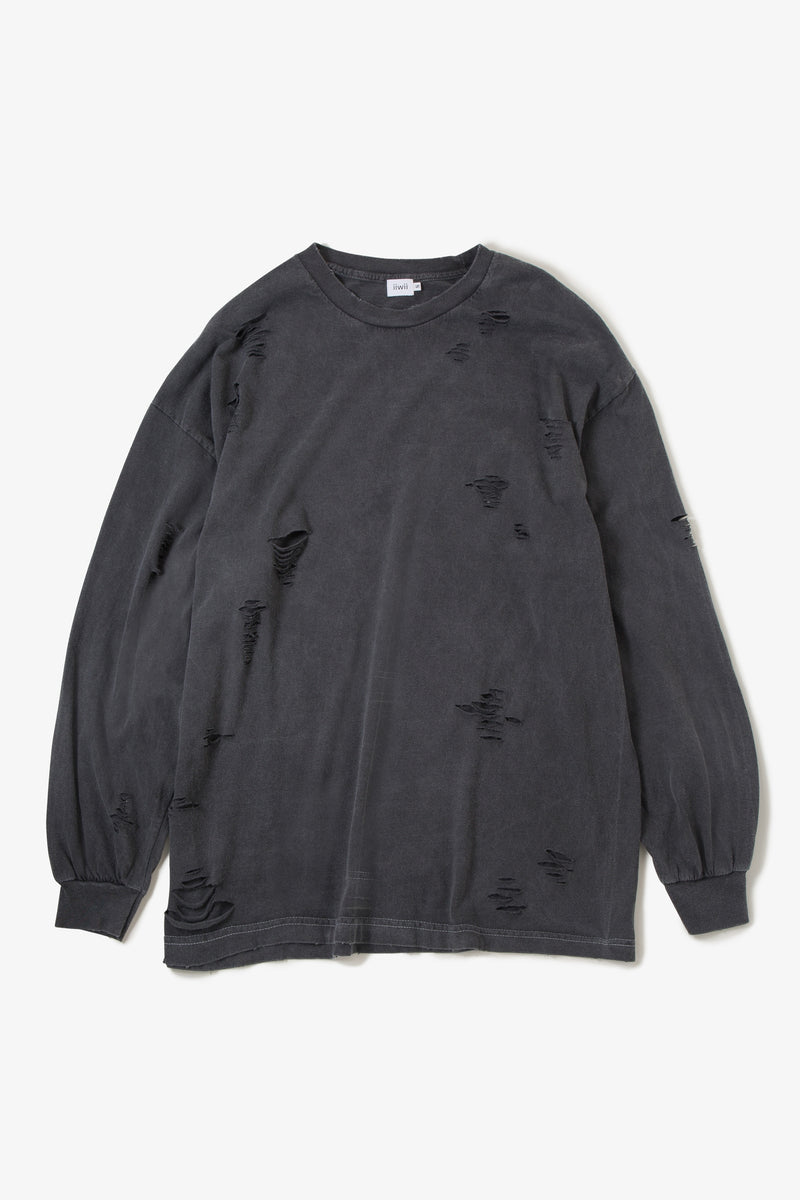 IIWII DAMAGE LS TEE BLACK